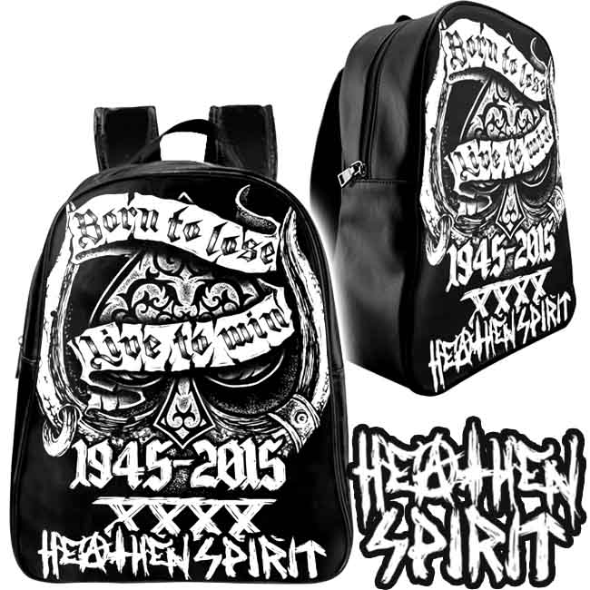 Born To Lose Tribute Large Back Pack